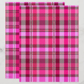 Pink Plaid Scrapbook Paper 2-Sided Page (正面/裏面)