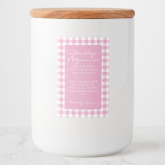 Pink Plaid Simmer Pot Kit Label フードラベル