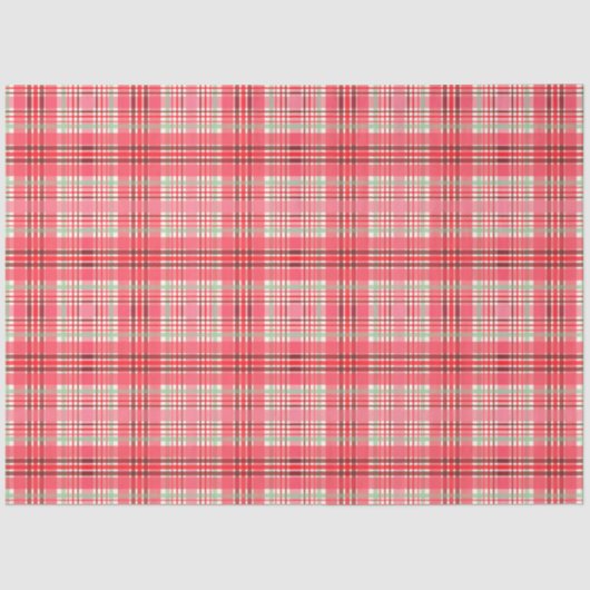 Pink Plaid Tartan 薄葉紙 (正面)