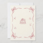 Pink Playful 18th Birthday 招待状 (裏面)