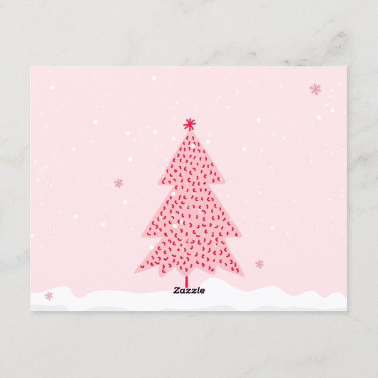 Pink playful winter bridal shower 招待状 (裏面)