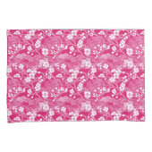 Pink Plum Blossom Chiyogami Pattern Pillowcases 枕カバー (正面右)