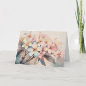 Pink Plumeria at Dawn Greeting Card カード (正面)
