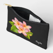 Pink Plumeria Frangipani, your Name, Floral アクセサリーポーチ (見開き)