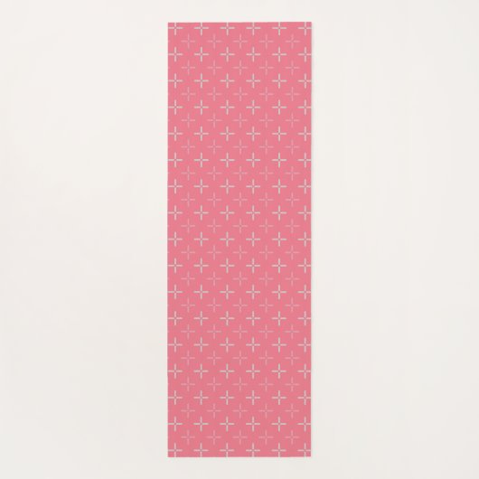 Pink Plus Pattern Yoga Mat ヨガマット (裏面)