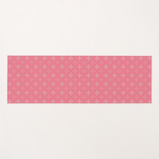 Pink Plus Pattern Yoga Mat ヨガマット (正面(横))