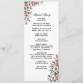 Pink Poinsettia double side program card  プログラム (裏面)