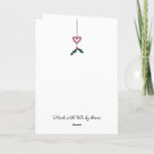 Pink Poinsettia Holiday Wreath カード (裏面)