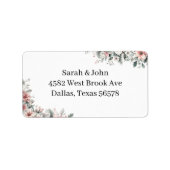 Pink Poinsettia return address ラベル (正面)