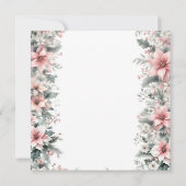 Pink Poinsettia Save the Date Invite セーブザデート (裏面)