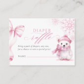 Pink Polar Bear Diaper Raffle Card エンクロージャーカード (正面)