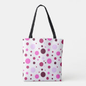 Pink polka dot baby shower トートバッグ (裏面)