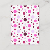Pink polka dot Baby Shower books for Baby エンクロージャーカード (裏面)