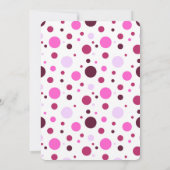 Pink polka dot Baby Shower Invitation 招待状 (裏面)