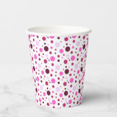 Pink polka dot baby shower Paper 紙コップ (裏面)
