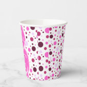 Pink polka dot baby shower Paper 紙コップ (左)