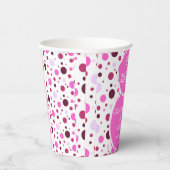 Pink polka dot baby shower Paper 紙コップ (右)
