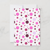 Pink polka dot Baby Shower Thank you card (裏面)