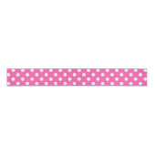 Pink Polka Dot Breast Cancer Awareness Pattern グログランリボン (正面)