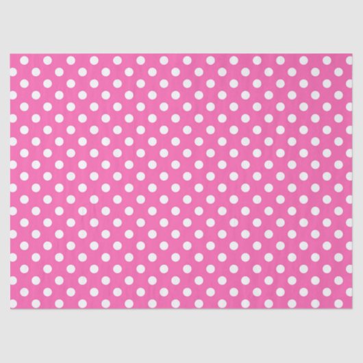 Pink Polka Dot Breast Cancer Awareness Pattern 薄葉紙 (正面)