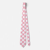 Pink Polka Dot Custom Tie – Elegant Fashion ネクタイ (正面)
