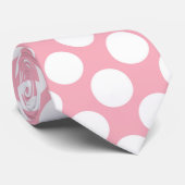 Pink Polka Dot Custom Tie – Elegant Fashion ネクタイ (ロール)
