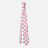 Pink Polka Dot Custom Tie – Elegant Fashion ネクタイ (裏面)