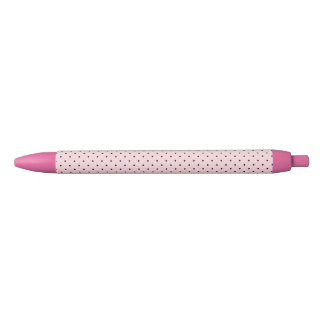 Pink polka dot pen 青ボールペン