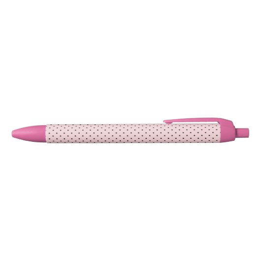 Pink polka dot pen 青ボールペン (トップ)
