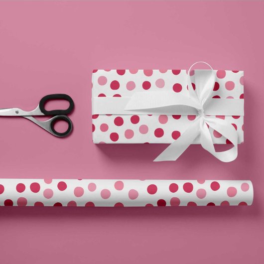 Pink Polka Dots Wrapping Paper ラッピングペーパー