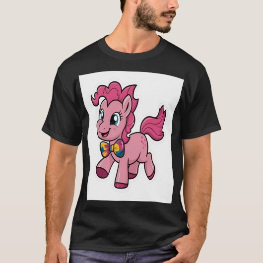 pink pony club sticker tシャツ (正面)
