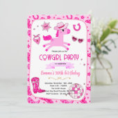 Pink Pony cowgirl party invitation 招待状 (スタンド正面)