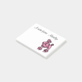 Pink Poodleパーソナライズされた Post It Notes ポストイット (アングル)