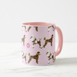 pink poodle design   マグカップ