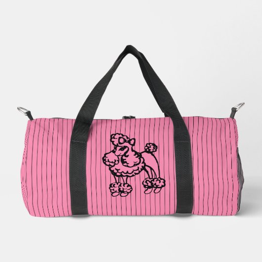 Pink  Poodle Duffel Bag ダッフルバッグ (正面)