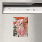 Pink poodle magnet, pink poodle gift magnet マグネット (インサイチュ (食洗機))
