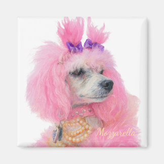 Pink poodle magnet, poodle decor マグネット