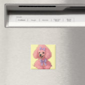 Pink poodle magnet, poodle decor マグネット (インサイチュ (食洗機))