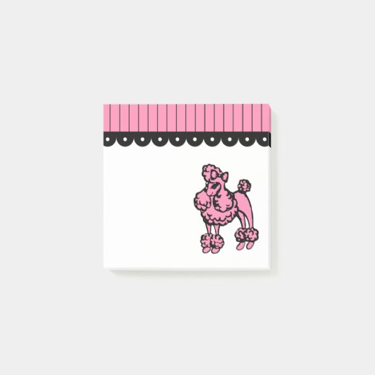 Pink Poodle Post Itメモ ポストイット (正面)