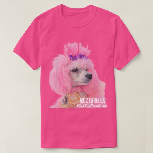 Pink Poodle shirt, poodle shirt Tシャツ (デザイン正面)