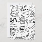 Pink Popcorn Movie Night Party Invitation 招待状 (裏面)