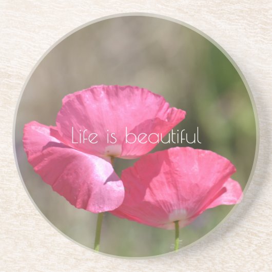 Pink Poppies   コースター (正面)