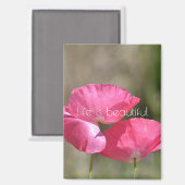 Pink Poppies マグネット (正面/裏面)