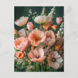Pink Poppies and Snapdragon Blooms ポストカード