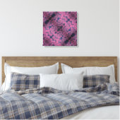 Pink Poppies Mandala Stretched Canvas Print キャンバスプリント (インサイチュ (寝室))