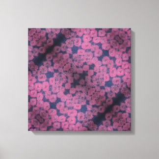 Pink Poppies Mandala Stretched Canvas Print キャンバスプリント