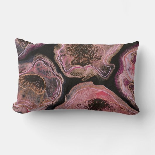 Pink Poppies Throw Pillow ランバークッション (正面)