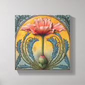 Pink Poppy at Sunset キャンバスプリント (正面)