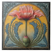 Pink Poppy at Sunset タイル (正面)