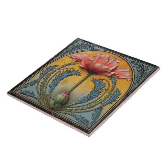 Pink Poppy at Sunset タイル (側面)